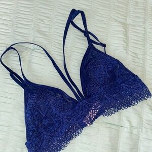 Elegant Blue Lace Bralette